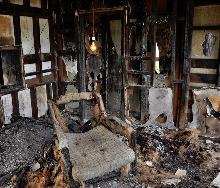 fire damaged home