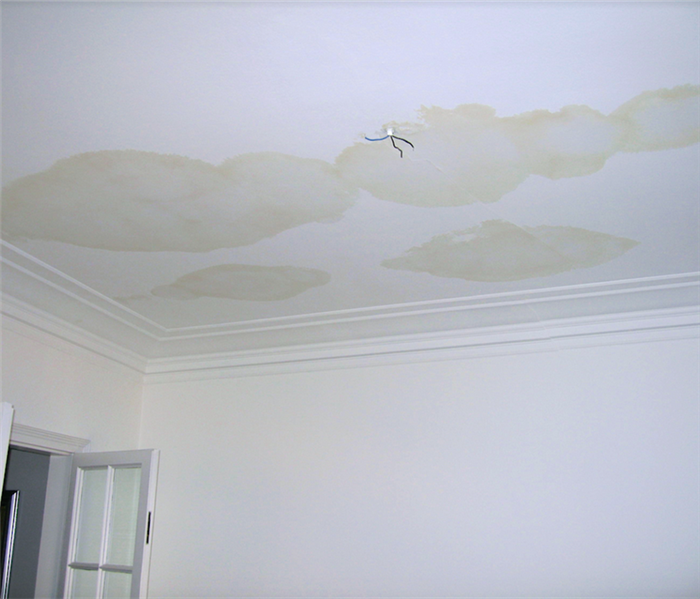 a water damaged ceiling