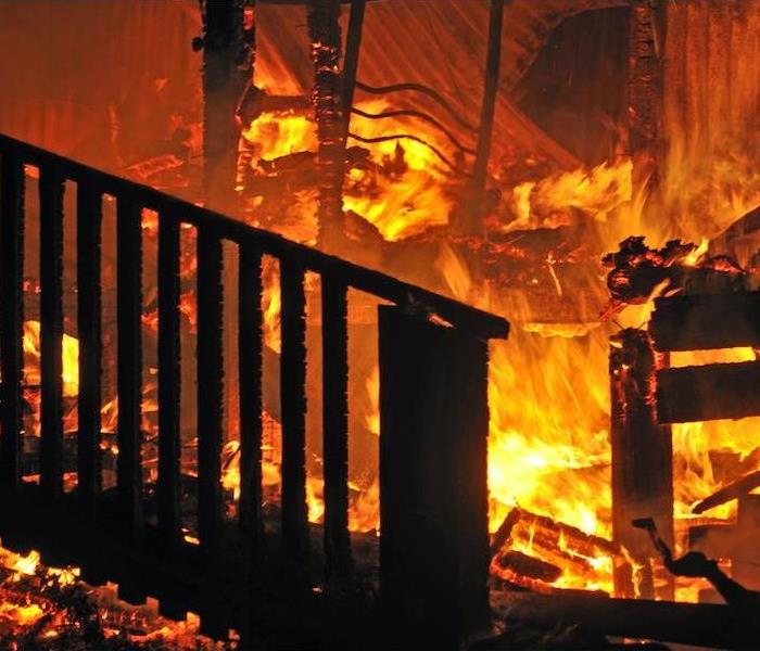 fire damaged home