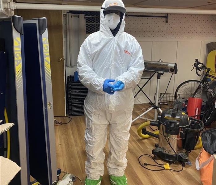 SERVPRO® technician in full PPE.
